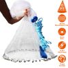 6ft Radius Fishing Cast Net Bait Trap Easy Throw Heavy Duty Hand Cast Net with Chain Sinker Bottom Spread