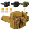 Tactical Waist Bag Utility Pouch Military Hiking Belt Bag w/ Water Bottle Pouch For Fishing Mountaineering Camping Hunting Running Outdoor