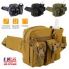 Tactical Waist Bag Utility Pouch Military Hiking Belt Bag w/ Water Bottle Pouch For Fishing Mountaineering Camping Hunting Running Outdoor