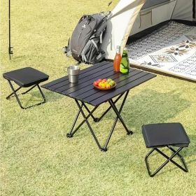 Portable multifunctional outdoor picnic camping folding chair, ultra light fishing stool, travel stool, fishing accessoriesd (Color: Khaki)