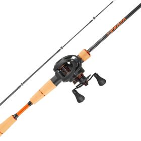 Rod and Fishing Reel Combo, IM7 Carbon Fiber Baitcasting Rod and Reel Combo, Bass Fishing Pole with 6+1 BB System, 7.0:1 Gear Ratio, Cork Handle (Default: Default)